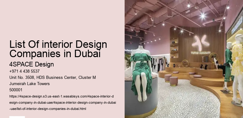 List Of interior Design Companies in Dubai