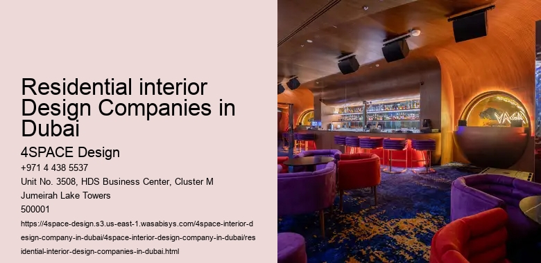 Residential interior Design Companies in Dubai